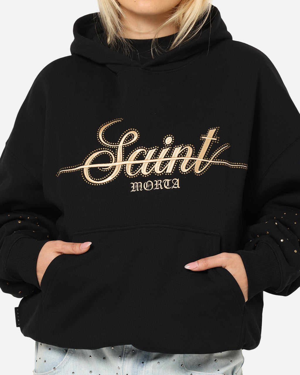 Saint Morta Rodeo Drive Boxy Hoodie Black