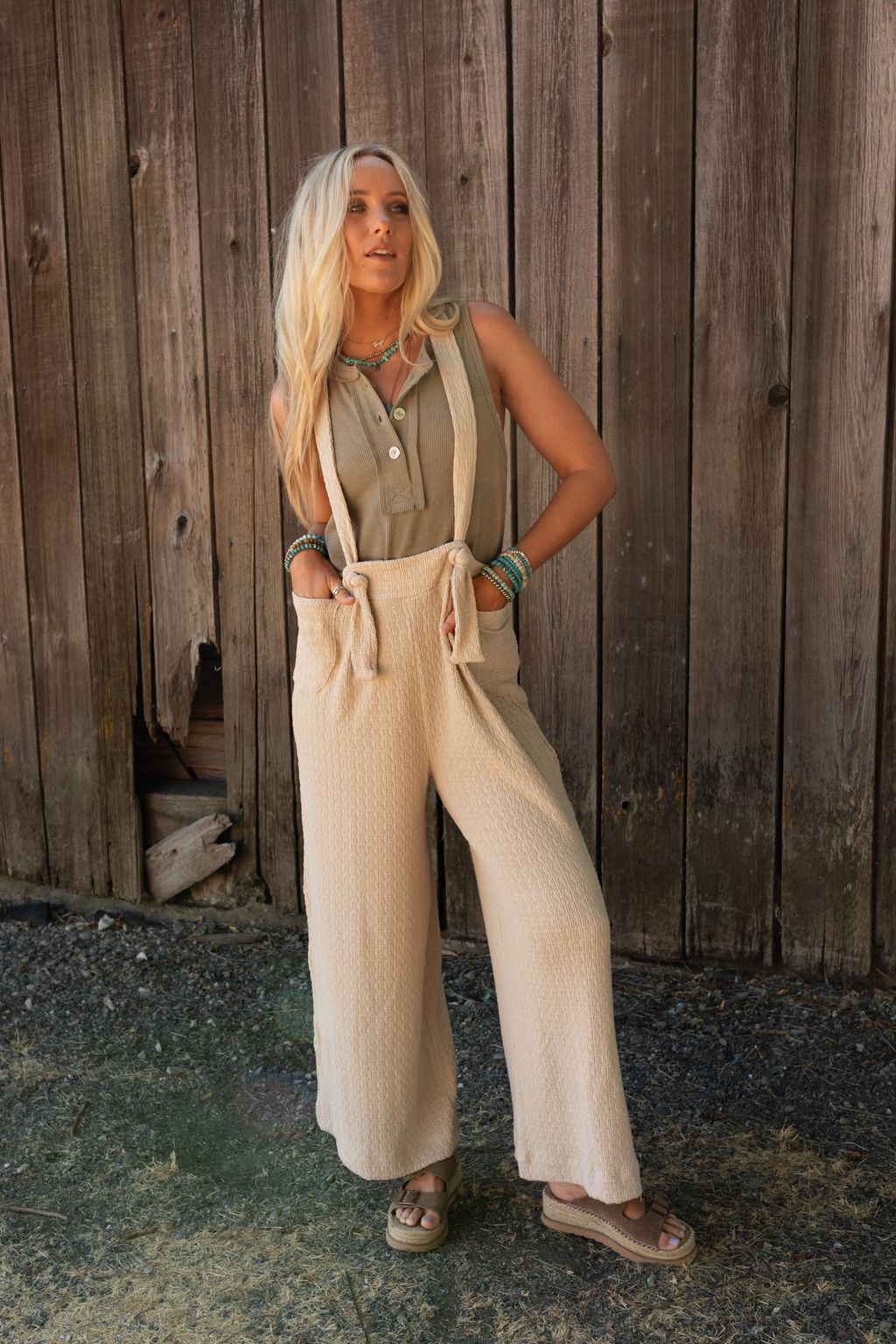 The Nest Lilia Jumpsuit - Oat Milk