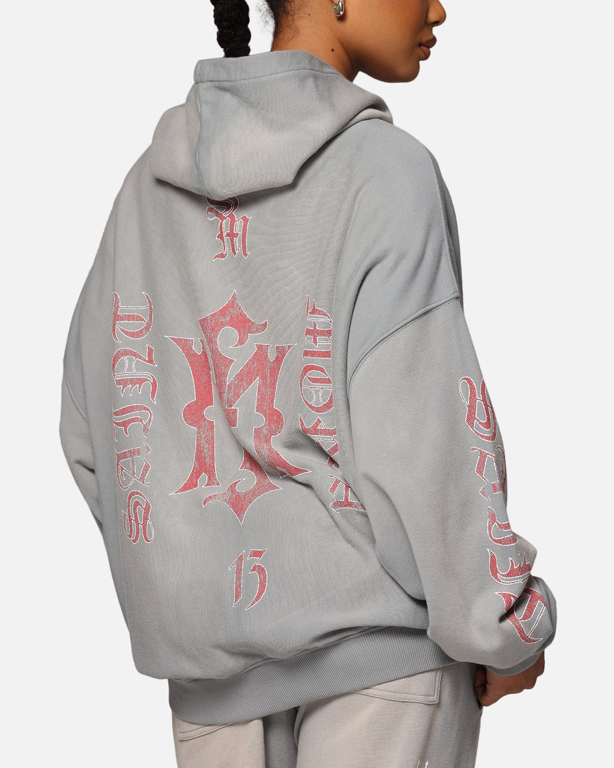 Saint Morta Hardcore Boxy Hoodie Sunfade Grey