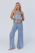 Harley Washed Jumpsuit - Denim - Pre Order