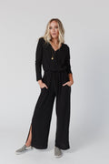 The Nest As It Was Cross Front Jumpsuit - Black - Pre Order